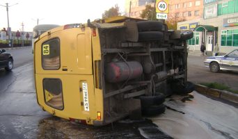 ДТП с участием двух маршрутных “Газелей” на Верхней Террасе
