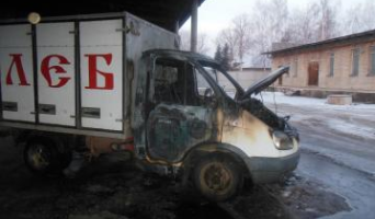 В Новоспасском сгорела хлебовозка